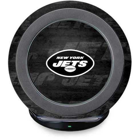 NFL New York Jets Black & White Fast Charge Wireless Charging Stand Skin